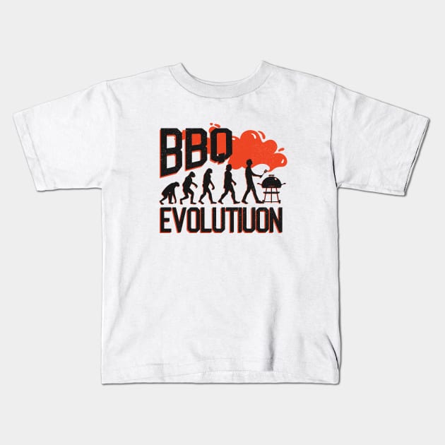 BBQ Evolution Kids T-Shirt by LR_Collections